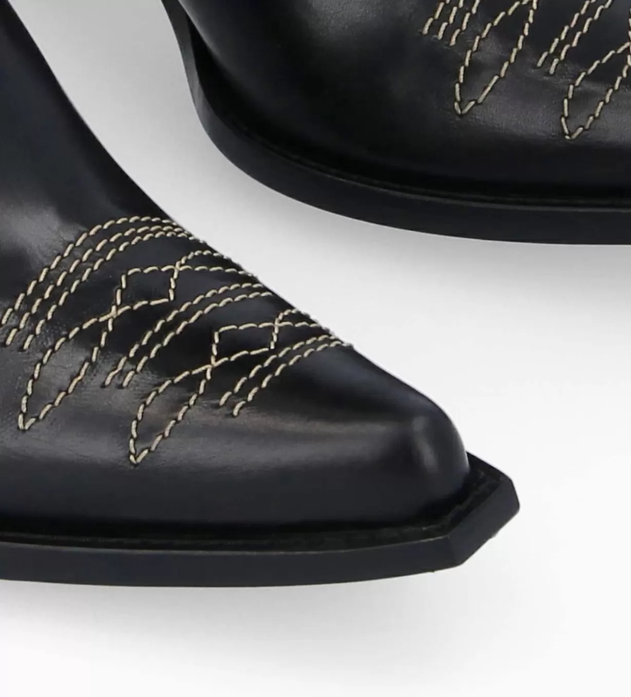 FREE LANCE Paris Botte western brodée à talon - Ruby 50 - Cuir de veau lisse brillant -* Bottes | Bottes