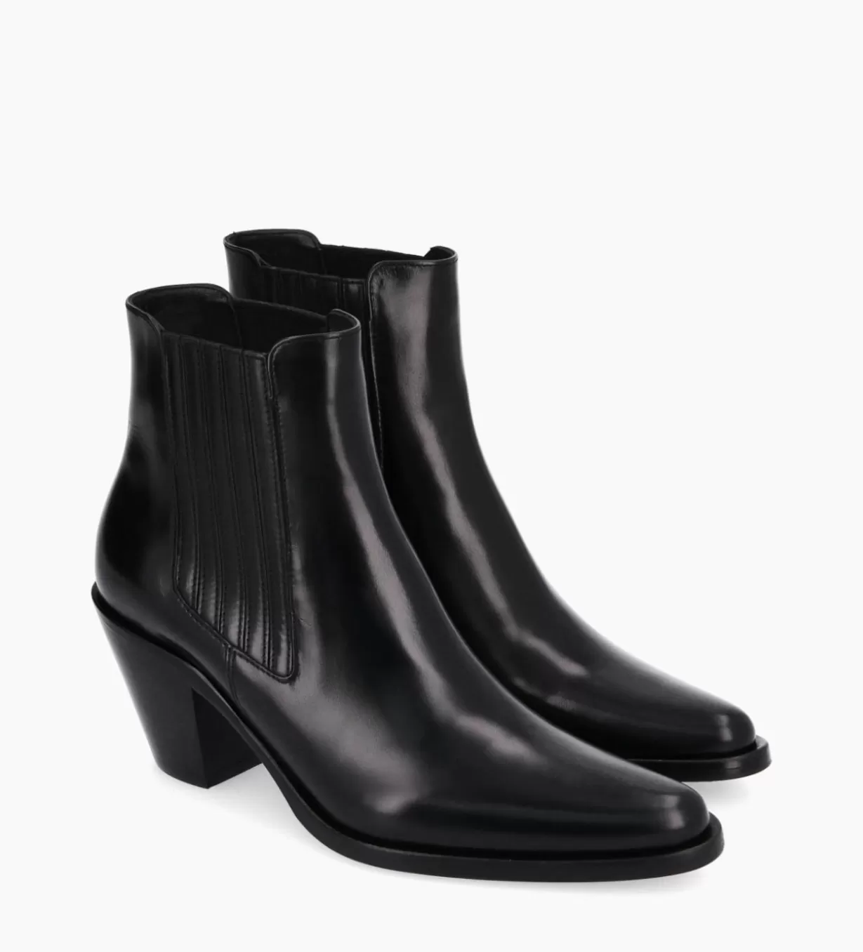 FREE LANCE Paris Bottine chelsea à talon - Jane 70 - Cuir de veau lisse -* Boots - Bottines | Santiags