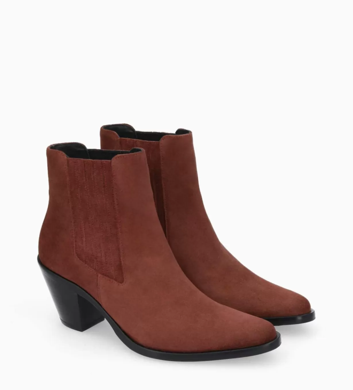FREE LANCE Paris Bottine chelsea à talon - Jane 70 - Cuir velours -* Boots - Bottines | Boots - Bottines