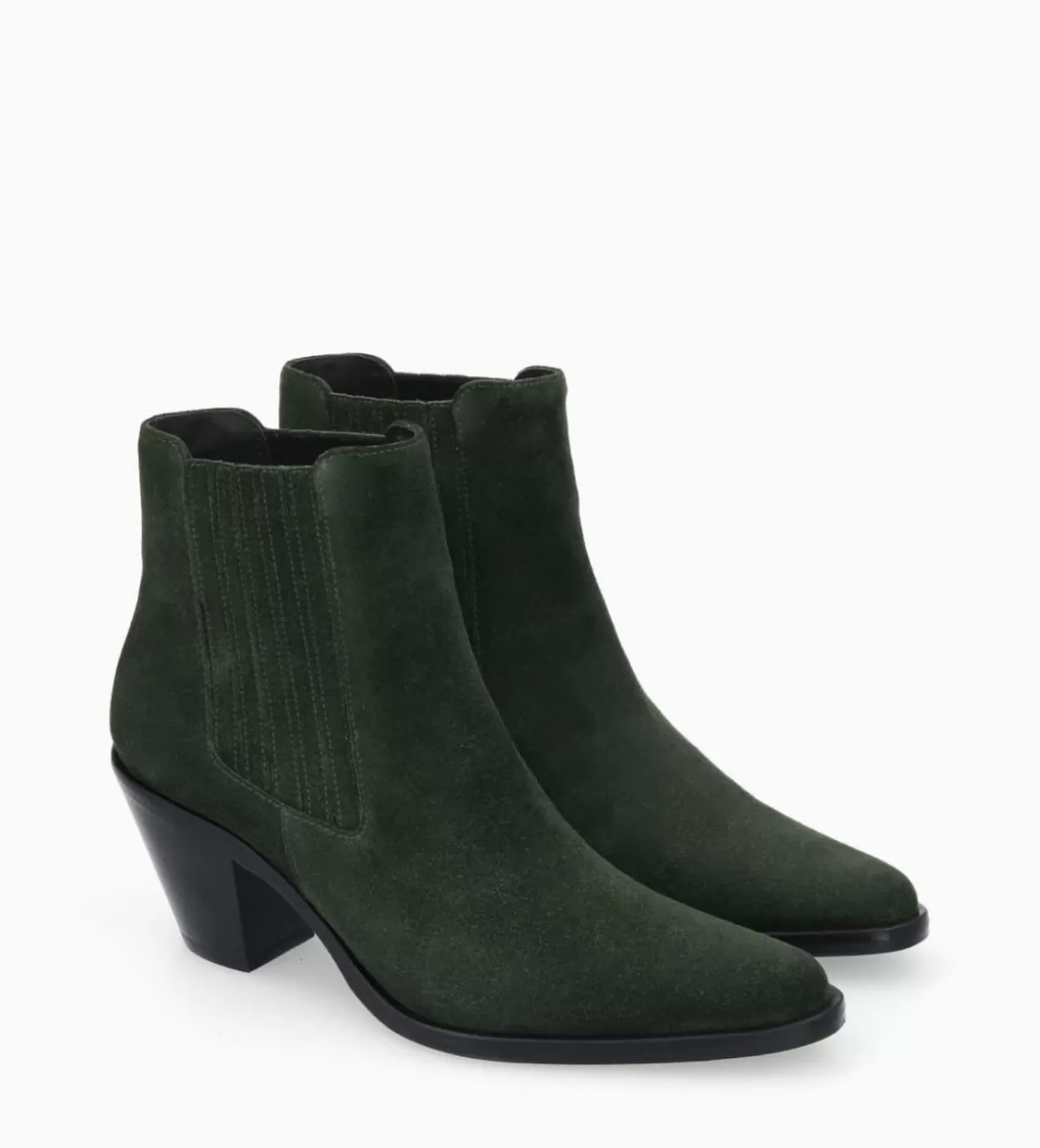 FREE LANCE Paris Bottine chelsea à talon - Jane 70 - Cuir velours -* Boots - Bottines | Boots - Bottines